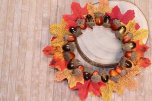 Corona de Hojas de Otoño