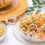 receta de paella de trigo tierno y champinones